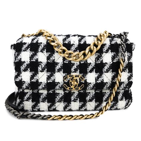 black and white checkered chanel purse|Black Chanel purse for sale.